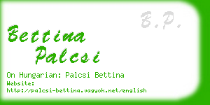 bettina palcsi business card